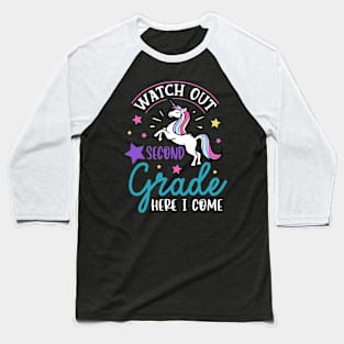 Watch Out 2nd grade Here I Come | Funny First Day of School Teacher Girls & Boys Baseball T-Shirt